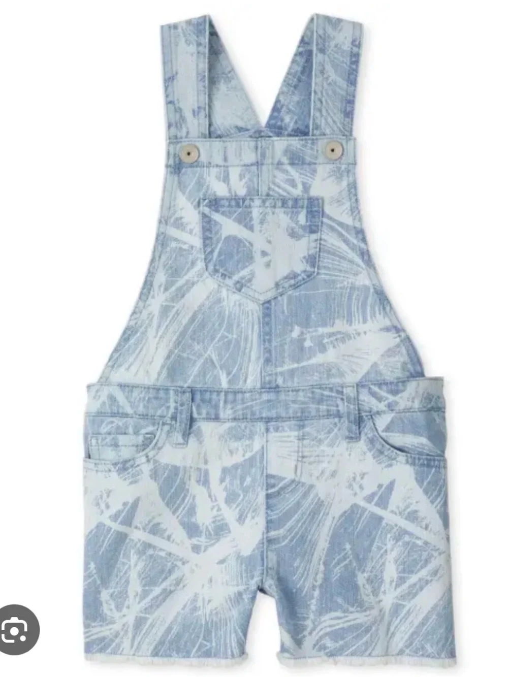 Girls Sleeveless Marble Print Denim Overall The Children’s Place Sz 14